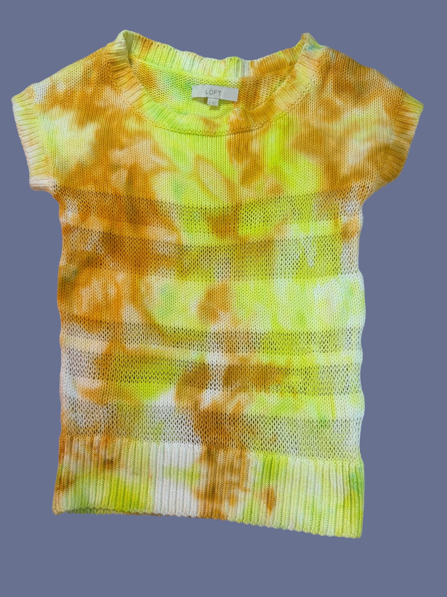 Short sleeve loose knit top