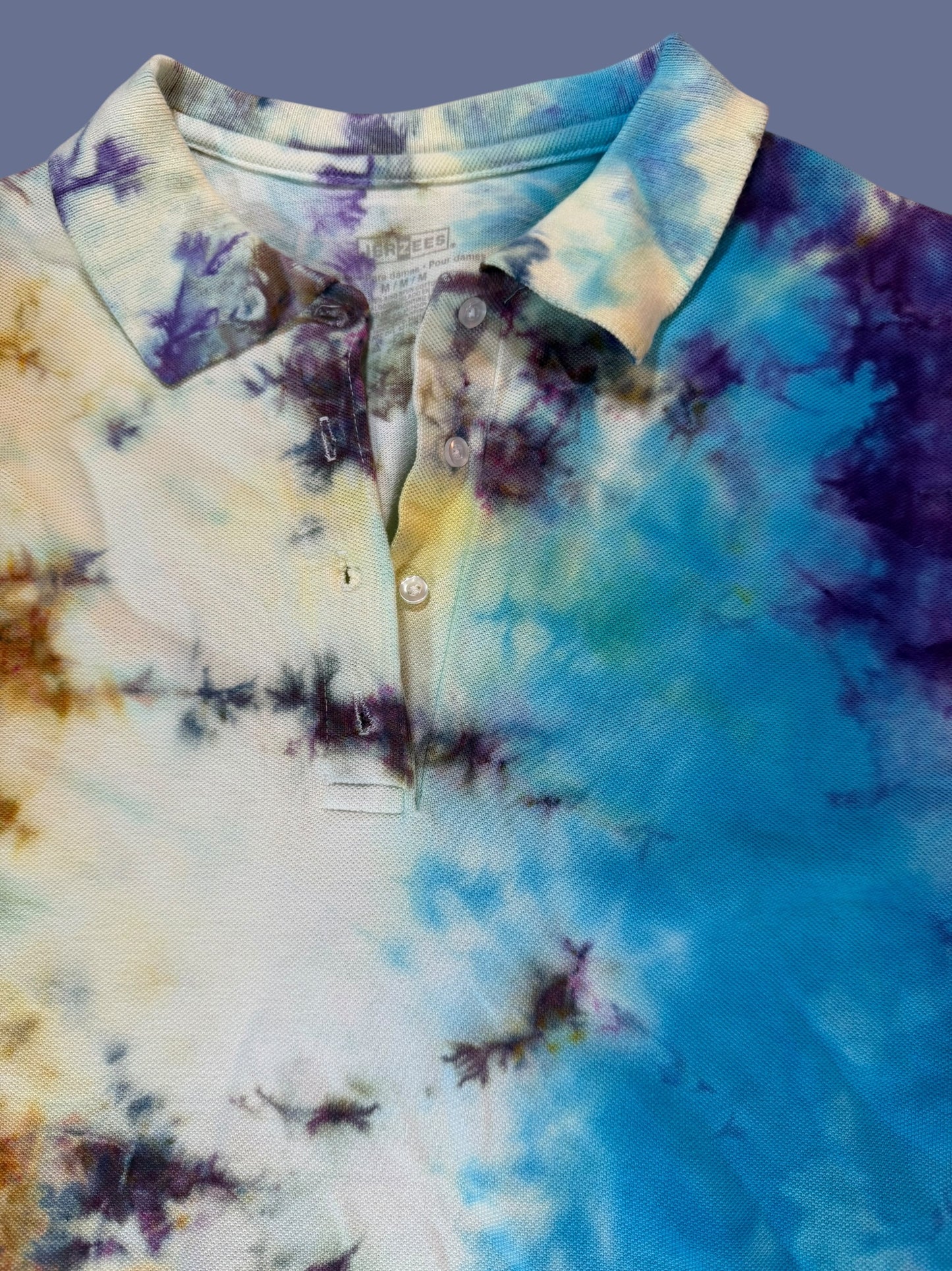 Polo style scrunch dye