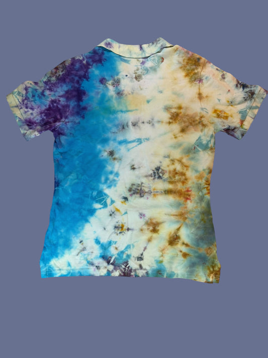Polo style scrunch dye