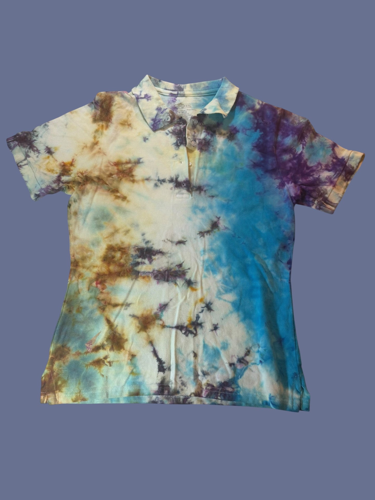 Polo style scrunch dye